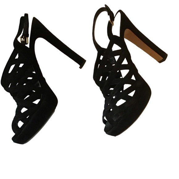 Prada black suede cage stiletto sandal, size 38 ❣️HOST PIC❣️ - Picture 7 of 9